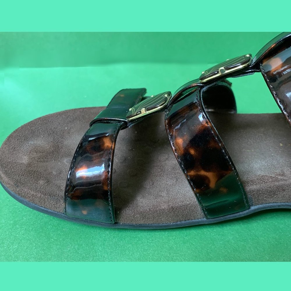 Vionic Amber Tortoise Leather Adjustable Sandal - image 6